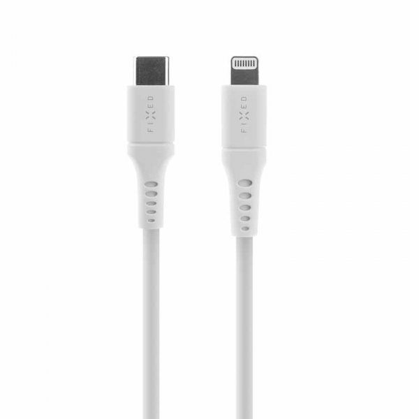 Kabel Liquid Silicone USB-C/Lightning 2m Vit
