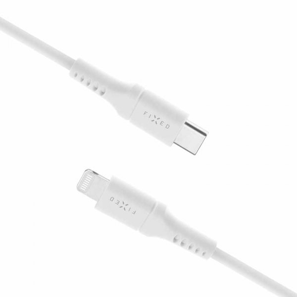 Kabel Liquid Silicone USB-C/Lightning 1.2m Vit