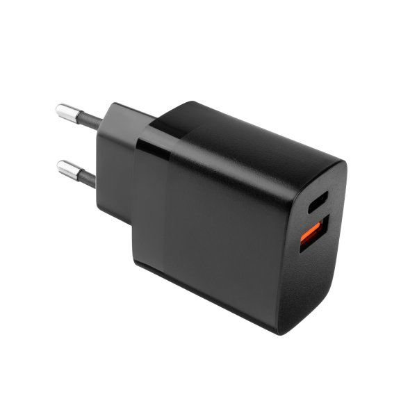 Laddare 2xUSB-A 17W Svart