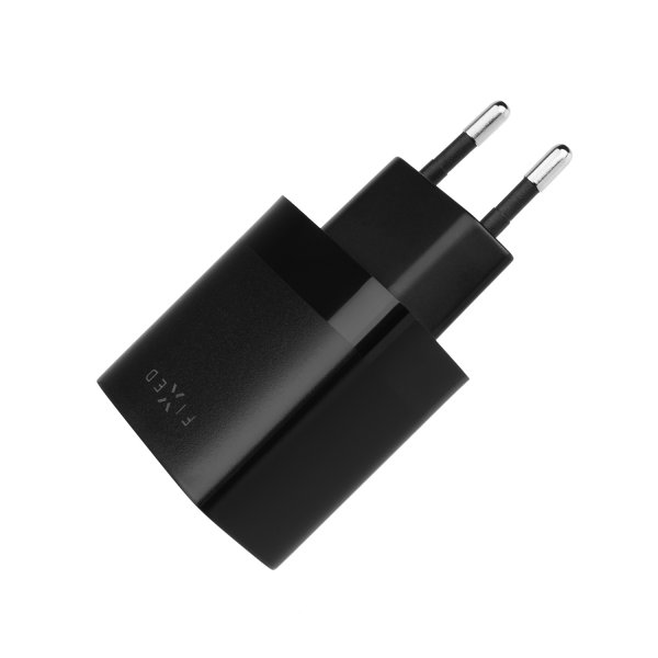Laddare med USB-C Kabel 1m 2xUSB-A 17W Svart