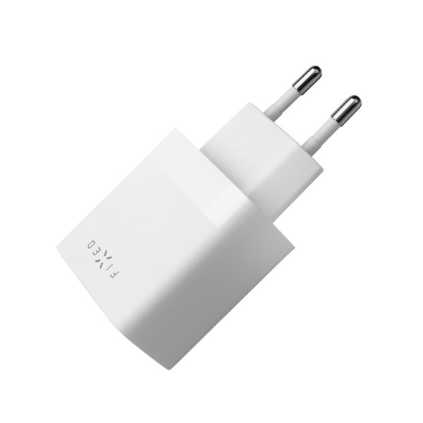 Laddare med Lightning-kabel 1m 2xUSB-A 17W Vit