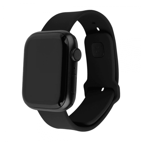 Apple Watch 44/45/46mm Armband Silicone Sporty Strap Svart