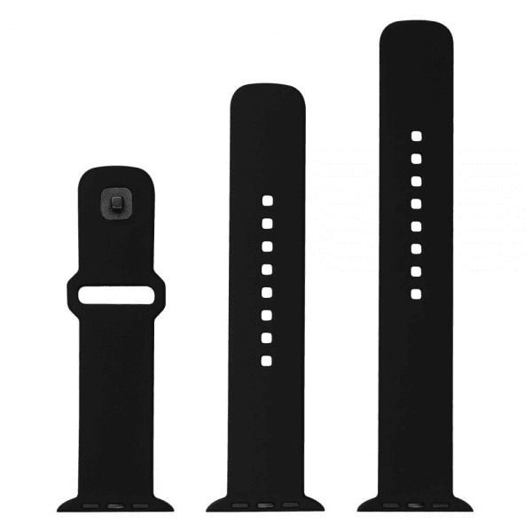 Apple Watch 44/45/46mm Armband Silicone Sporty Strap Svart