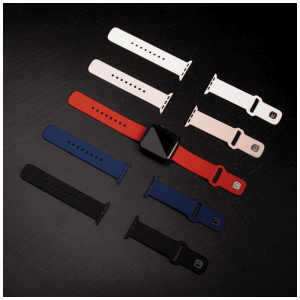 Apple Watch 38/40/41/42mm Armband Silicone Sporty Strap Vit