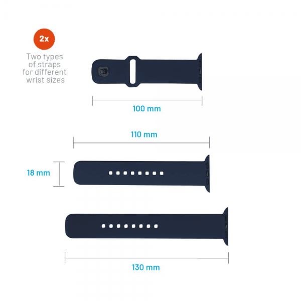 Apple Watch 38/40/41/42mm Armband Silicone Sporty Strap Blå