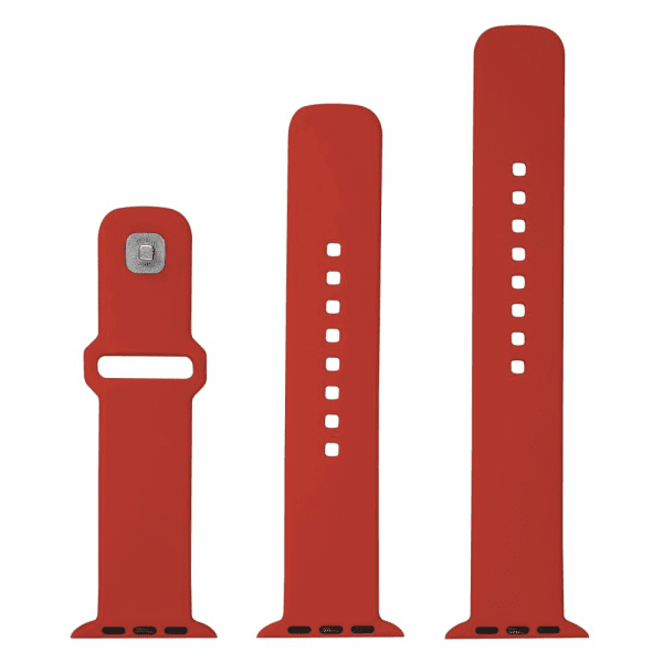 Apple Watch 38/40/41/42mm Armband Silicone Sporty Strap Röd