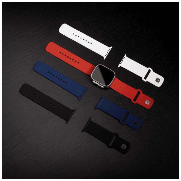 Apple Watch Ultra 1/2 49mm Armband Silicone Sporty Strap Vit