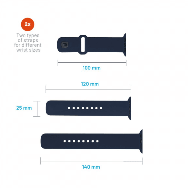 Apple Watch Ultra 1/2 49mm Armband Silicone Sporty Strap Blå