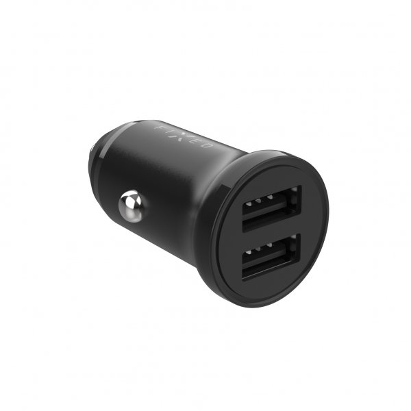 Mini Billaddare med Lightning-kabel 1m 15W Svart