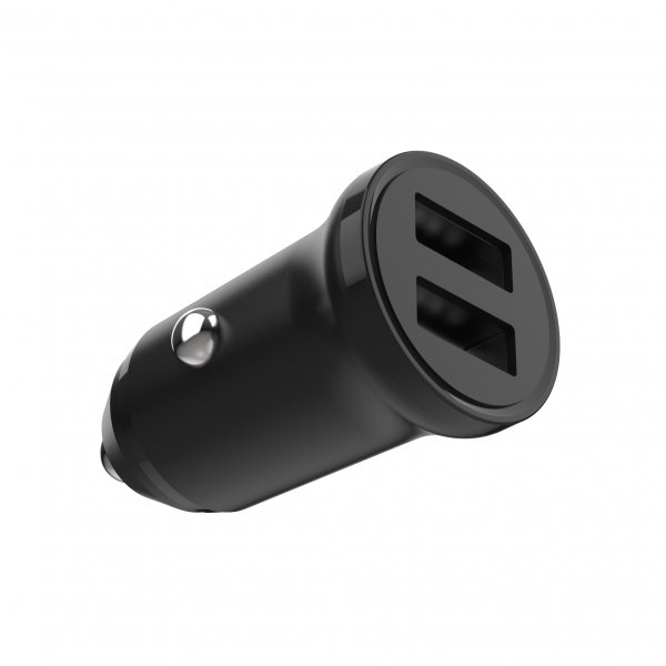 Mini Billaddare med Lightning-kabel 1m 15W Svart