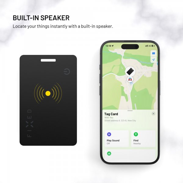 Tag Card Smart Tracker Svart