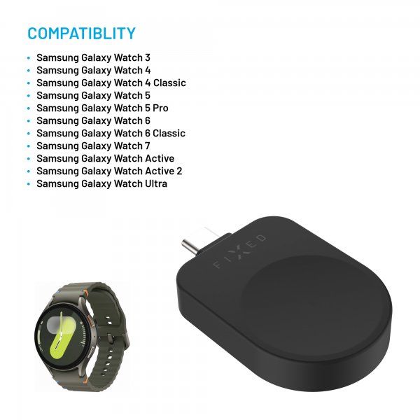Laddare Samsung Galaxy Watch USB-C Svart