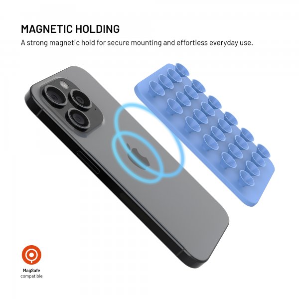 MagSafe-hållare med Sugkoppar MagMate Blå