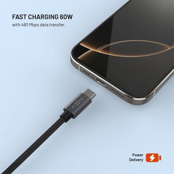 USB-C Kabel med Smartwatch-laddning 1.5m Svart