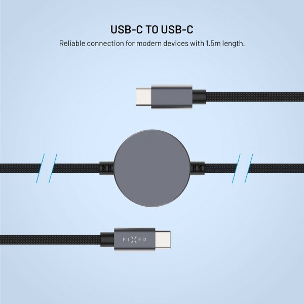 USB-C Kabel med Smartwatch-laddning 1.5m Svart