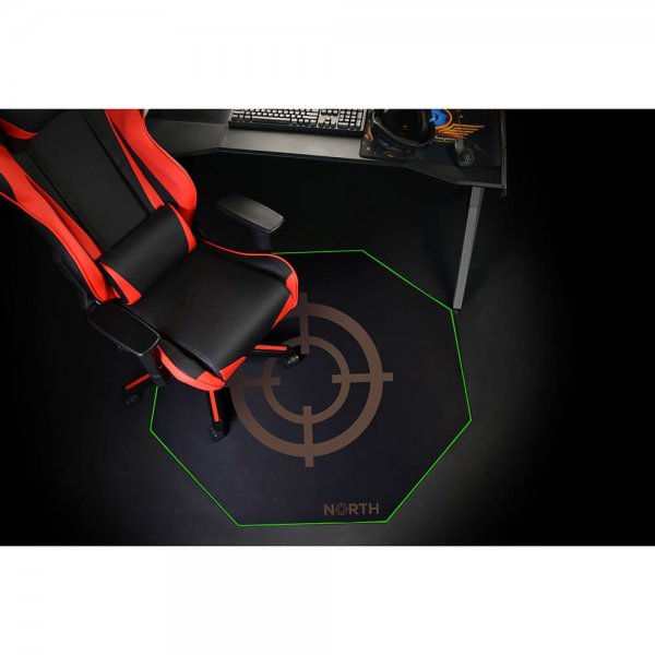 Golvmatta Pro Gaming Grön/Svart