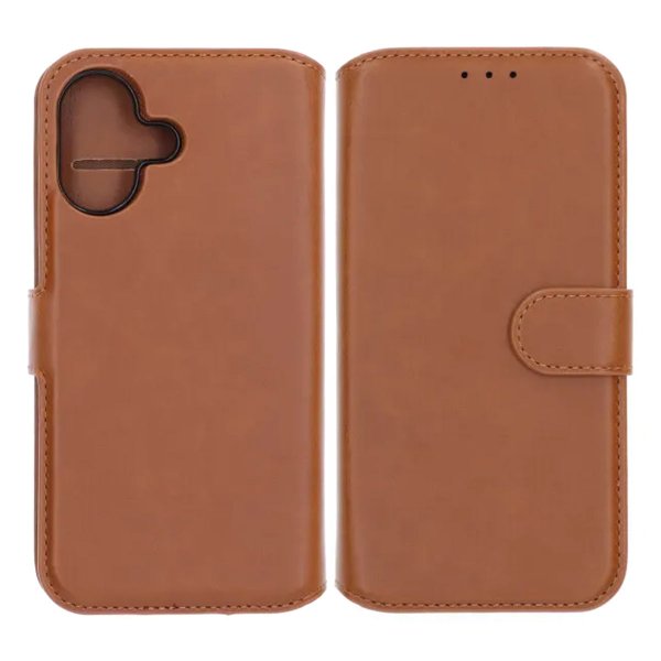 iPhone 17 Fodral 4 Kortfack Löstagbart Skal Brun