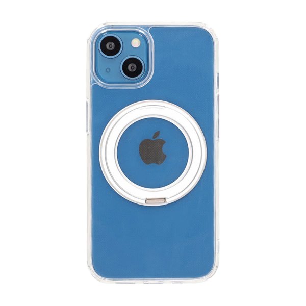 iPhone 13/iPhone 14 Skal Roterbart MagSafe Stativ Transparent