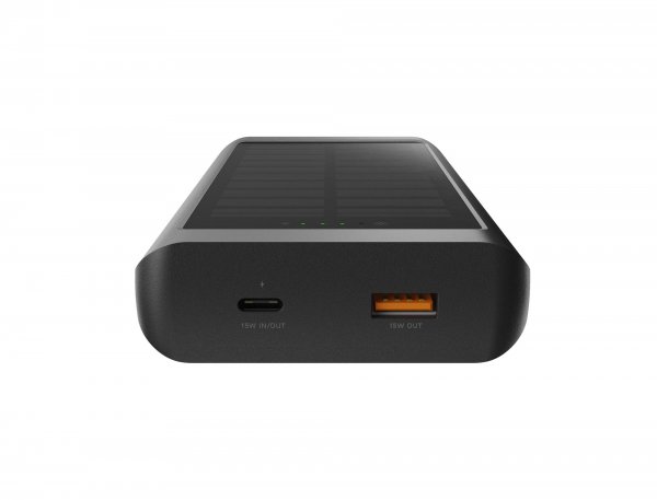 Powerbank med Solcell och Ficklampa Go2 10 000 mAh 15W Svart