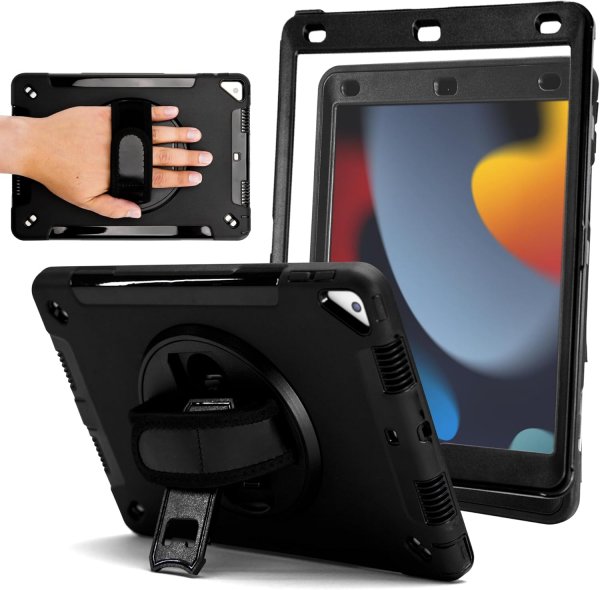 iPad 10.2 (gen 7/8/9) Skal Rugged Tablet Case Svart