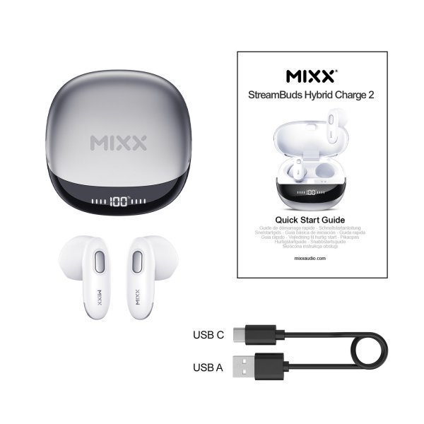 Trådlösa Hörlurar StreamBuds Hybrid Charge 2 Vit