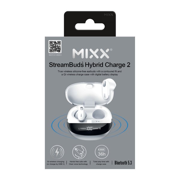 Trådlösa Hörlurar StreamBuds Hybrid Charge 2 Vit