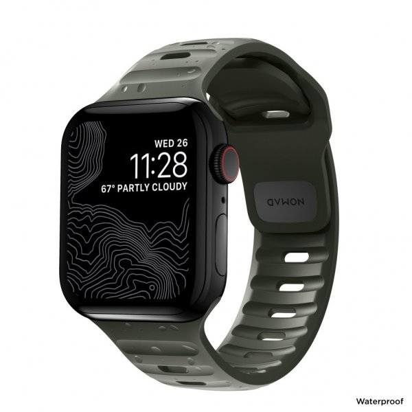 Apple Watch 44/45/46mm/Apple Watch Ultra Armband Sport Band Ash Green