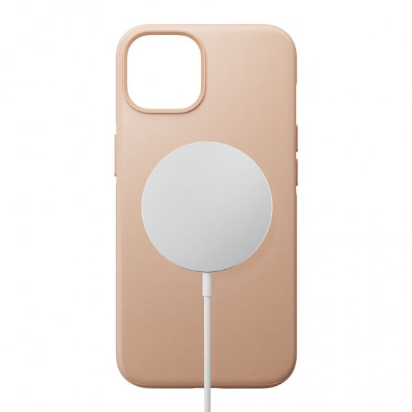 iPhone 14 Skal Modern Leather Case Natural
