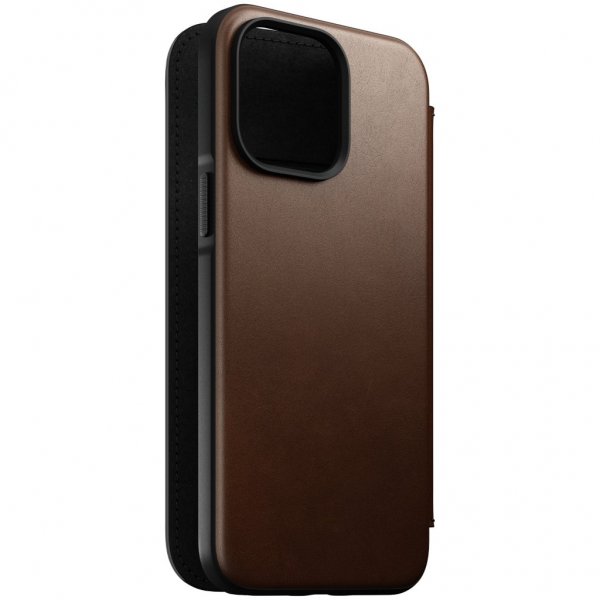 iPhone 14 Pro Max Fodral Modern Leather Folio Brun