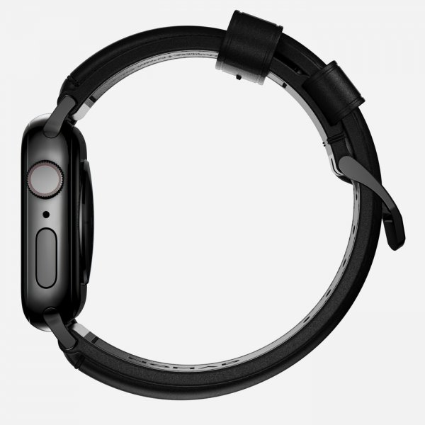 Apple Watch 38/40/41/42mm Armband Traditional Band Black Hardware Svart