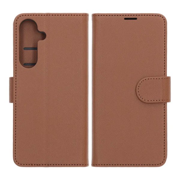 Samsung Galaxy S25 FE Fodral med Kortfack Stativfunktion Brun
