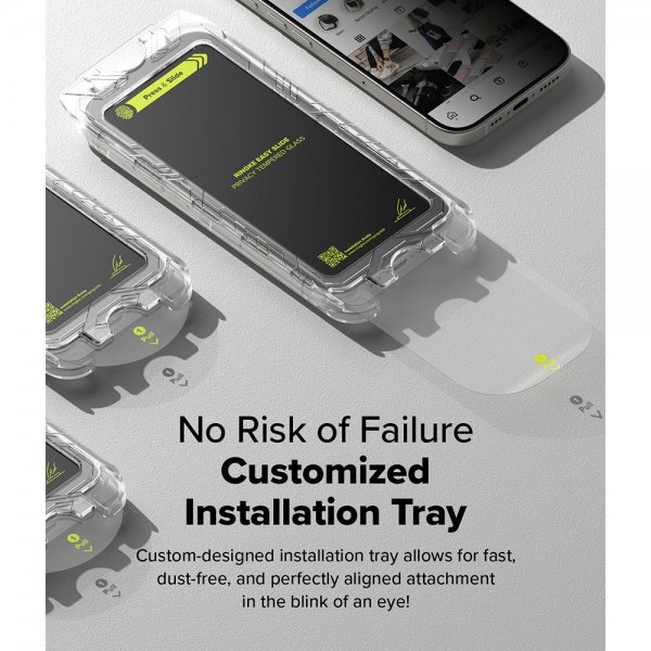 iPhone 16 Pro Skärmskydd Easy Slide Privacy 2-pack