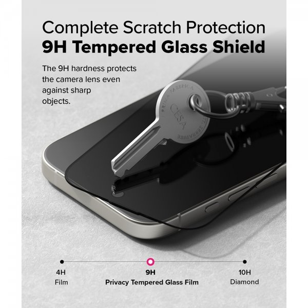 iPhone 16 Pro Skärmskydd Easy Slide Privacy 2-pack