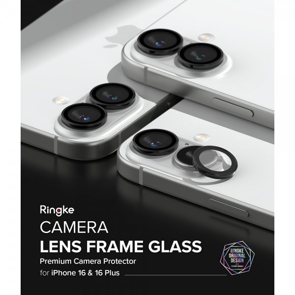 iPhone 16/iPhone 16 Plus Kameraskydd Camera Lens Frame 2-pack