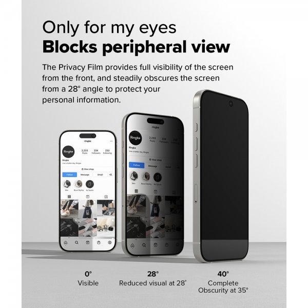 iPhone 16 Pro Max Skärmskydd Easy Slide Privacy 2-pack