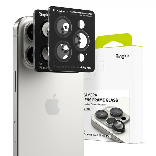 iPhone 16 Pro/iPhone 16 Pro Max Kameraskydd Camera Lens Frame 2-pack