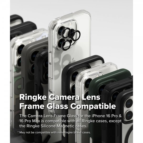 iPhone 16 Pro/iPhone 16 Pro Max Kameraskydd Camera Lens Frame 2-pack