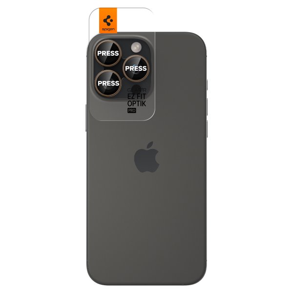 iPhone 16 Pro/Pro Max/17 Pro/Pro Max Kameraskydd GLAS.tR EZ Fit Optik Pro 2-pack Desert Titanium