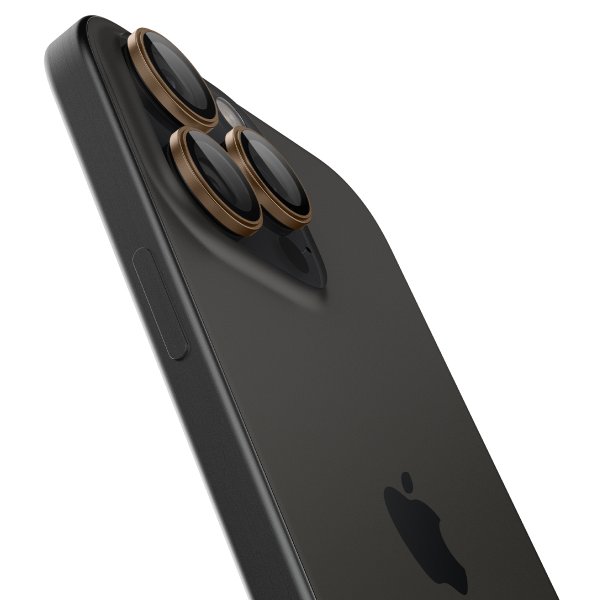 iPhone 16 Pro/Pro Max/17 Pro/Pro Max Kameraskydd GLAS.tR EZ Fit Optik Pro 2-pack Desert Titanium
