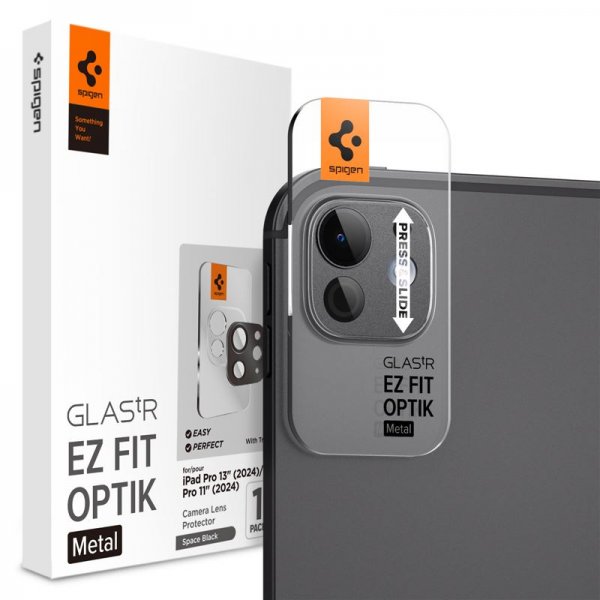 iPad Pro 11 (M4/M5)/iPad Pro 13 (M4/M5) Kameraskydd Glas.tR EZ Fit Optik Metal Space Black