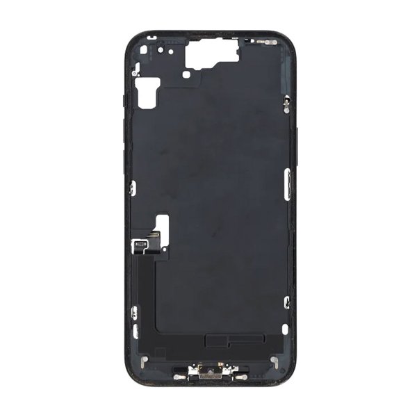 Mittenram med smådelar för iPhone 15 Plus - Svart OEM