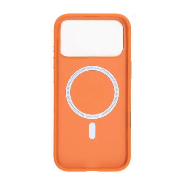 iPhone 17 Pro Skal Konstläder MagSafe Orange