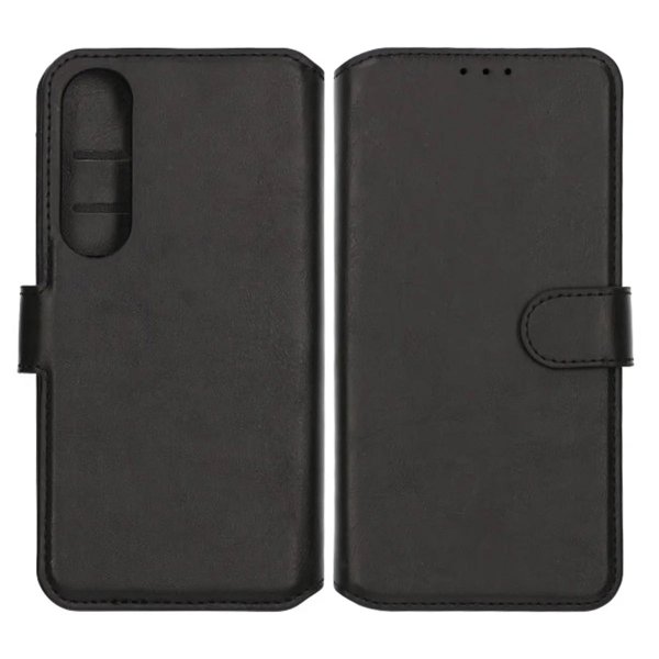 Samsung Galaxy S25 Edge Fodral 4 Kortfack Löstagbart Skal Svart