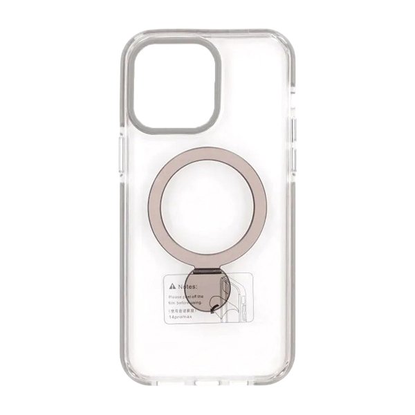 iPhone 14 Pro Max Skal Ringstativ MagSafe Transparent