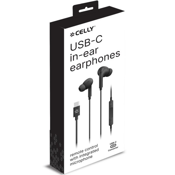 Trådade Hörlurar UP1200 In-Ear USB-C Svart