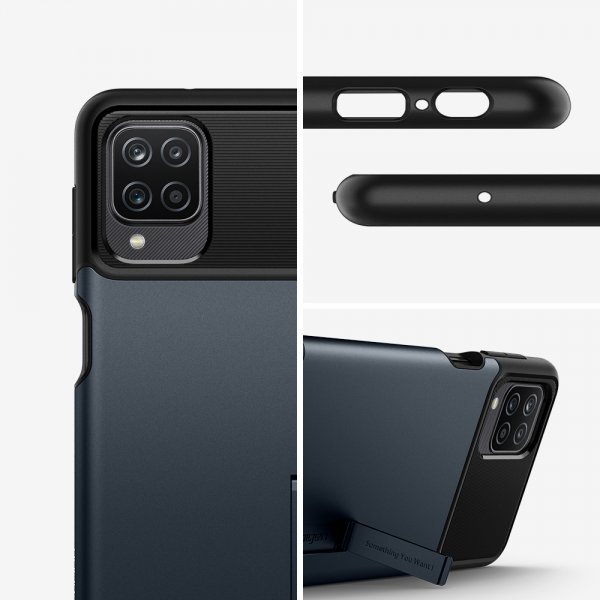 Samsung Galaxy A12 Skal Slim Armor Metal Slate