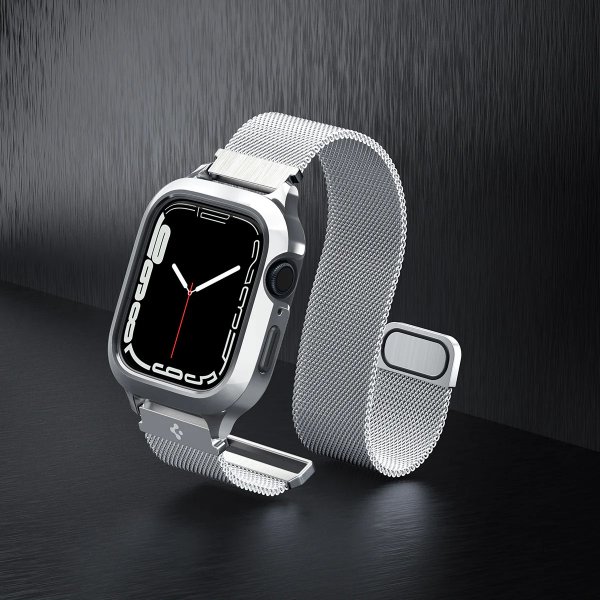Apple Watch 40mm Skal med Armband Metal Fit Pro Silver