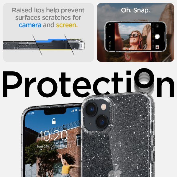 iPhone 14 Plus Skal Liquid Crystal Glitter Crystal Quartz