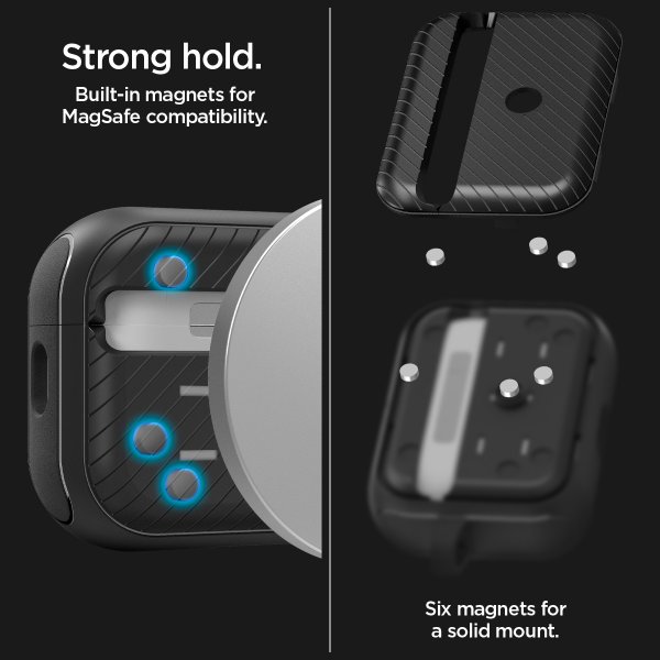AirPods Pro 2 Skal Mag Armor MagFit Matte Black