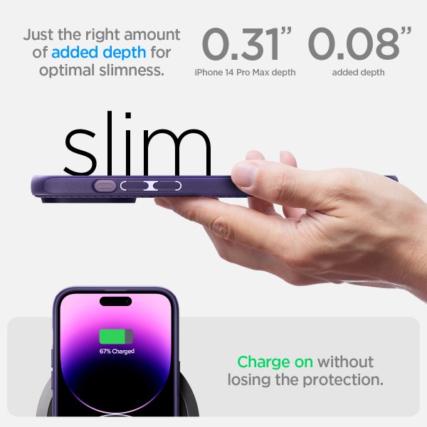iPhone 14 Pro Max Skal Mag Armor MagFit Deep Purple